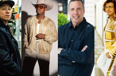 Sonu Nigam, NE-YO, MC Jin and Jonathan Serbin announcing the launch of Pacific Music Group.