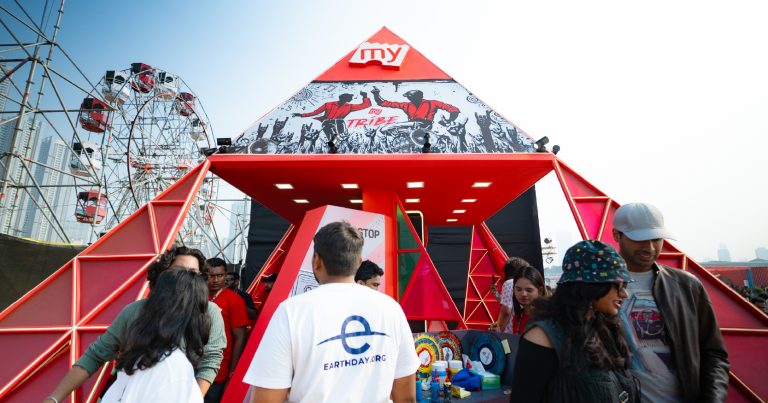 Lollapalooza India festival grounds showing large crowds and branded stages as part of 2026 marketing and strategy analysis.